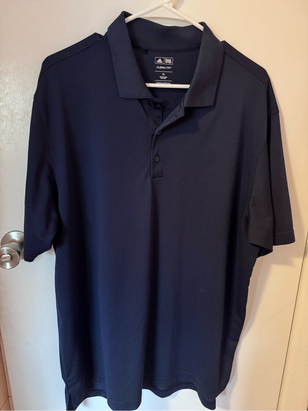 adidas Men's Navy Blue Polo Shirt